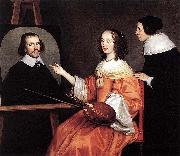 Gerard van Honthorst Margareta Maria de Roodere and Her Parents by Gerrit van Honthorst oil painting